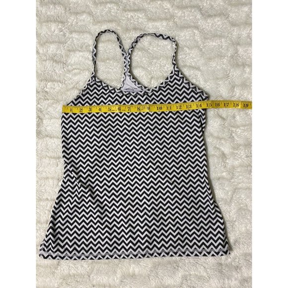 Women’s Gap Body White Black Striped Tank Top SZ Medium Zebra - Picture 3 of 7
